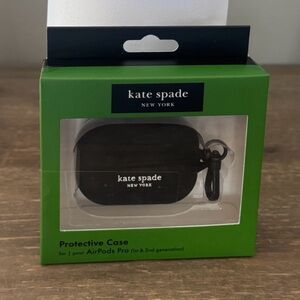 Kate Spade Black AirPods Pro Protective Case fits 1st & 2nd Generation
